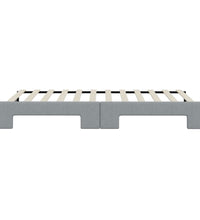 Tagesbett Ausziehbar Hellgrau 80x200 cm Stoff