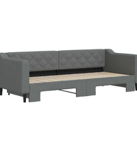 Tagesbett Ausziehbar Dunkelgrau 80x200 cm Stoff