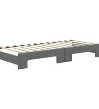 Tagesbett Ausziehbar Dunkelgrau 80x200 cm Stoff