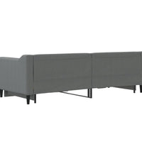 Tagesbett Ausziehbar Dunkelgrau 80x200 cm Stoff