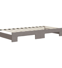 Tagesbett Ausziehbar Taupe 90x200 cm Stoff