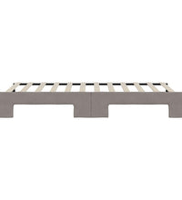 Tagesbett Ausziehbar Taupe 90x200 cm Stoff