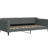 Tagesbett Ausziehbar Dunkelgrau 100x200 cm Stoff