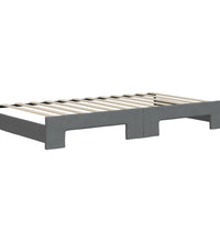 Tagesbett Ausziehbar Dunkelgrau 100x200 cm Stoff