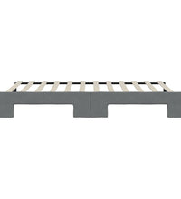 Tagesbett Ausziehbar Dunkelgrau 100x200 cm Stoff