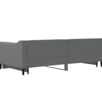 Tagesbett Ausziehbar Dunkelgrau 100x200 cm Stoff