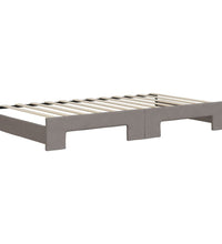 Tagesbett Ausziehbar Taupe 100x200 cm Stoff