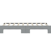 Tagesbett Ausziehbar Hellgrau 90x190 cm Stoff