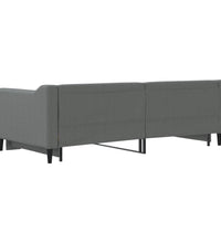 Tagesbett Ausziehbar Dunkelgrau 90x190 cm Stoff