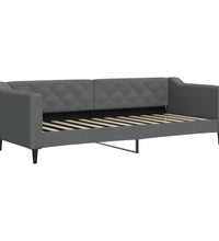 Tagesbett Ausziehbar mit Matratzen Dunkelgrau 80x200 cm Stoff