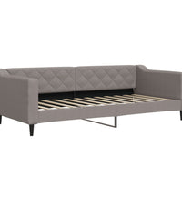 Tagesbett Ausziehbar mit Matratzen Taupe 90x200 cm Stoff