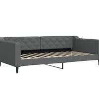 Tagesbett Ausziehbar mit Matratzen Dunkelgrau 100x200 cm Stoff