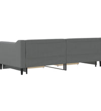 Tagesbett Ausziehbar mit Schubladen Dunkelgrau 90x200 cm Stoff