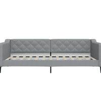 Tagesbett Ausziehbar mit Schubladen Hellgrau 100x200 cm Stoff