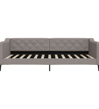Tagesbett Ausziehbar mit Schubladen Taupe 100x200 cm Stoff