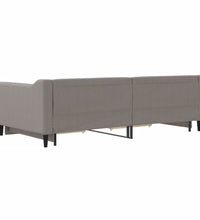 Tagesbett Ausziehbar mit Schubladen Taupe 100x200 cm Stoff