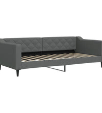 Tagesbett Ausziehbar mit Schubladen Dunkelgrau 90x200 cm Stoff