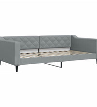 Tagesbett Ausziehbar mit Schubladen Hellgrau 100x200 cm Stoff