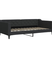 Tagesbett Ausziehbar mit Schubladen Schwarz 100x200 cm Stoff