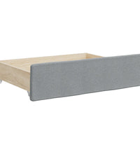 Tagesbett Ausziehbar mit Schubladen Hellgrau 90x190 cm Stoff