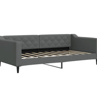 Tagesbett Ausziehbar mit Schubladen Dunkelgrau 90x190 cm Stoff