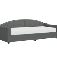 Tagesbett mit Matratze Dunkelgrau 80x200 cm Stoff