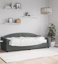 Tagesbett mit Matratze Dunkelgrau 80x200 cm Stoff