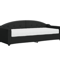 Tagesbett mit Matratze Schwarz 80x200 cm Stoff