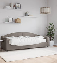 Tagesbett mit Matratze Taupe 80x200 cm Stoff