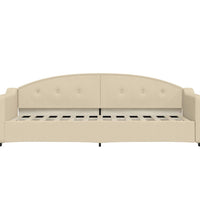 Tagesbett mit Matratze Creme 80x200 cm Stoff