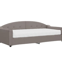 Tagesbett mit Matratze Taupe 90x200 cm Stoff
