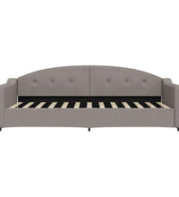 Tagesbett mit Matratze Taupe 90x200 cm Stoff