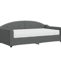 Tagesbett mit Matratze Dunkelgrau 90x190 cm Stoff