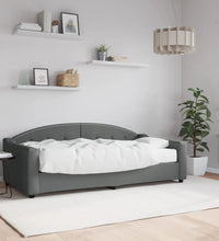Tagesbett mit Matratze Dunkelgrau 90x190 cm Stoff