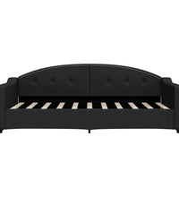 Tagesbett mit Matratze Schwarz 90x190 cm Stoff