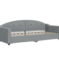 Tagesbett Ausziehbar Hellgrau 80x200 cm Stoff