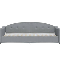 Tagesbett Ausziehbar Hellgrau 80x200 cm Stoff