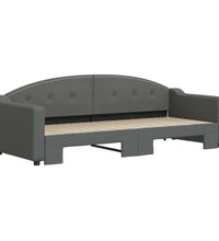 Tagesbett Ausziehbar Dunkelgrau 80x200 cm Stoff