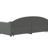 Tagesbett Ausziehbar Dunkelgrau 80x200 cm Stoff