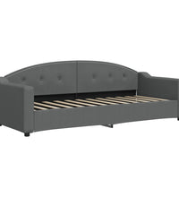Tagesbett Ausziehbar Dunkelgrau 80x200 cm Stoff