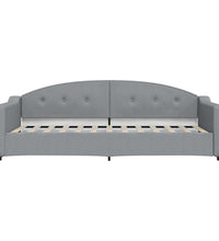 Tagesbett Ausziehbar Hellgrau 90x200 cm Stoff