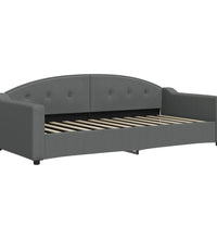 Tagesbett Ausziehbar Dunkelgrau 90x200 cm Stoff