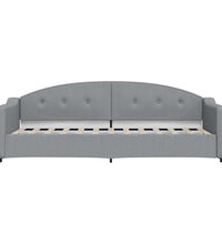 Tagesbett Ausziehbar Hellgrau 90x190 cm Stoff