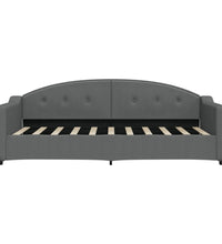 Tagesbett Ausziehbar Dunkelgrau 90x190 cm Stoff