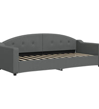 Tagesbett Ausziehbar mit Matratzen Dunkelgrau 80x200 cm Stoff