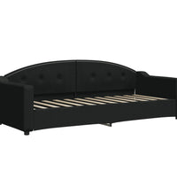 Tagesbett Ausziehbar mit Matratzen Schwarz 80x200 cm Stoff