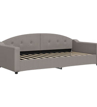 Tagesbett Ausziehbar mit Matratzen Taupe 90x200 cm Stoff