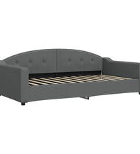 Tagesbett Ausziehbar mit Matratzen Dunkelgrau 100x200 cm Stoff