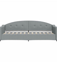 Tagesbett Ausziehbar mit Schubladen Hellgrau 80x200 cm Stoff