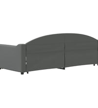 Tagesbett Ausziehbar mit Schubladen Dunkelgrau 80x200 cm Stoff